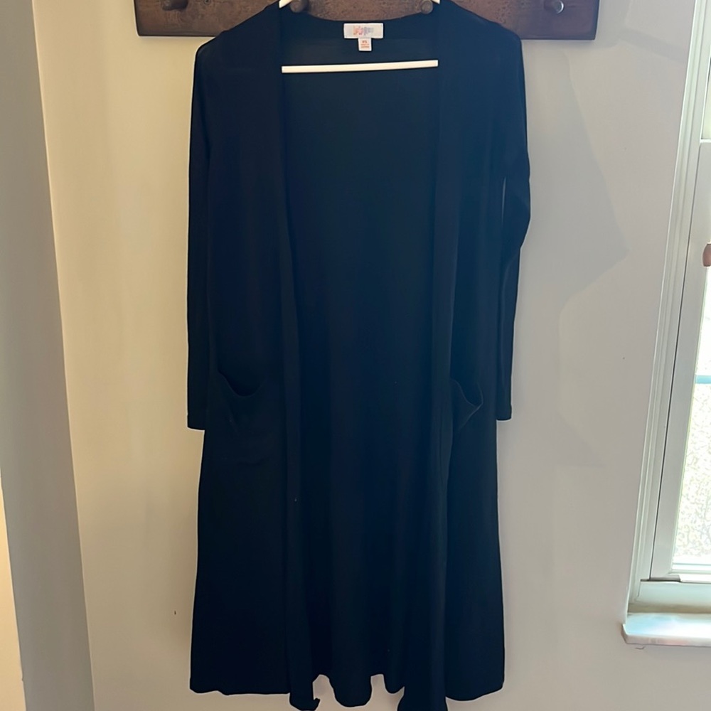 Solid Black Duster Cardi